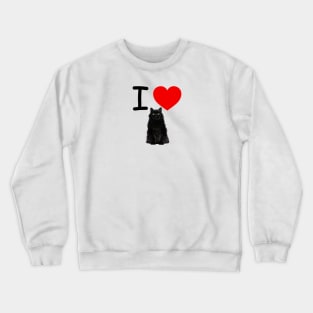 I HEART BLACK BLACK PERSIAN CAT Crewneck Sweatshirt